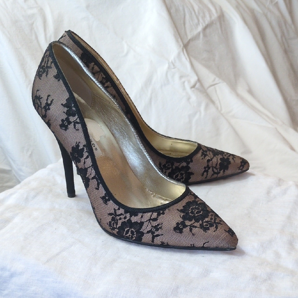 Black Lace Stilettos Caparros